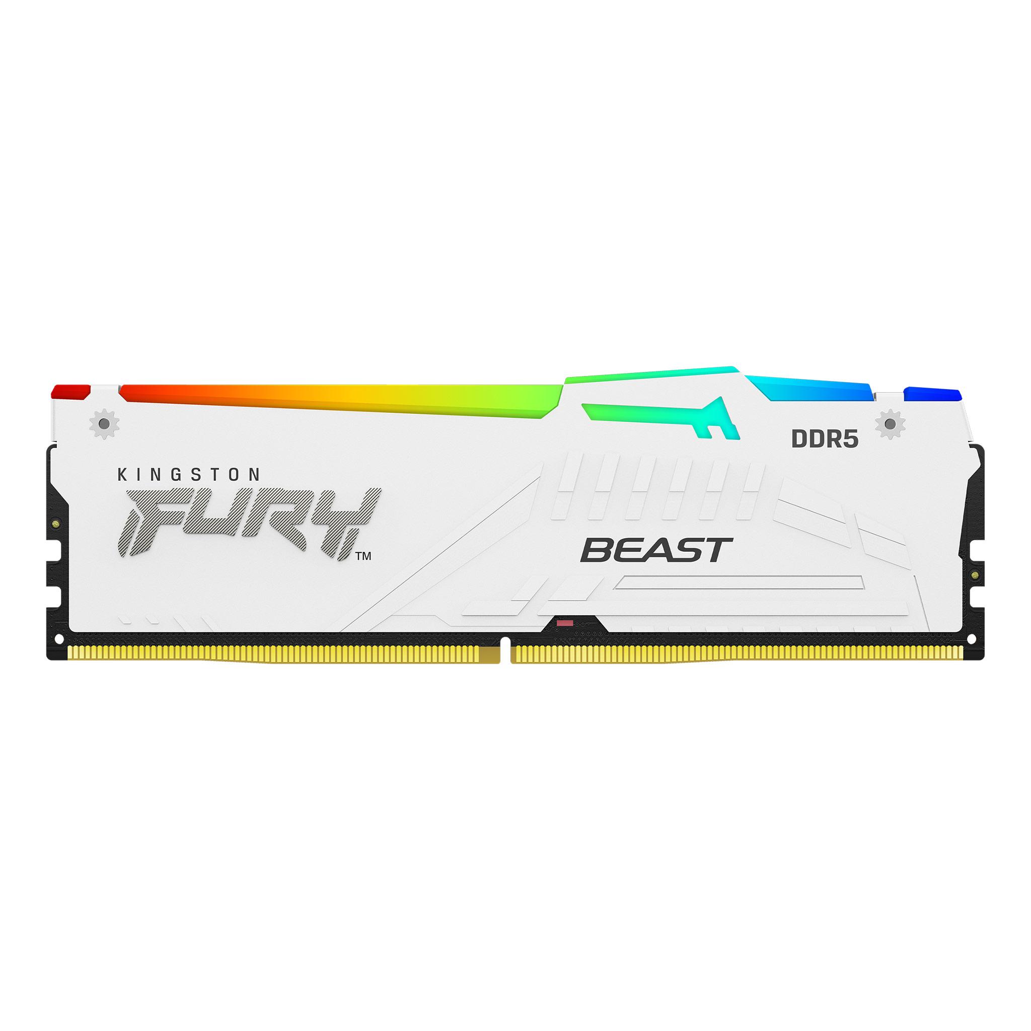 KINGSTON FURY BEAST RGB XMP 64G(32G*2) 5600 DDR5 CL40 WHITE