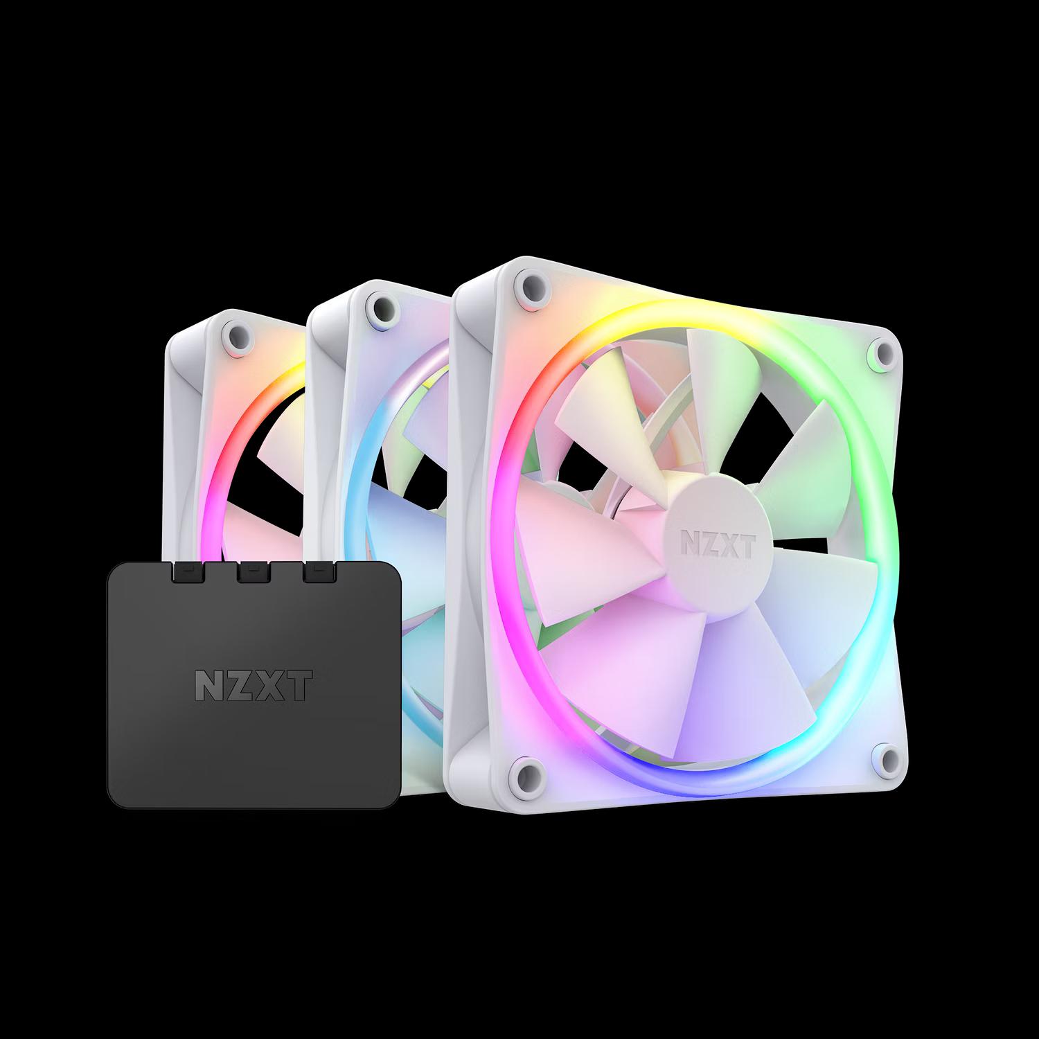 NZXT F120RGB CORE 120MM HUB-MOUNTED TRIPLE STARTER WH