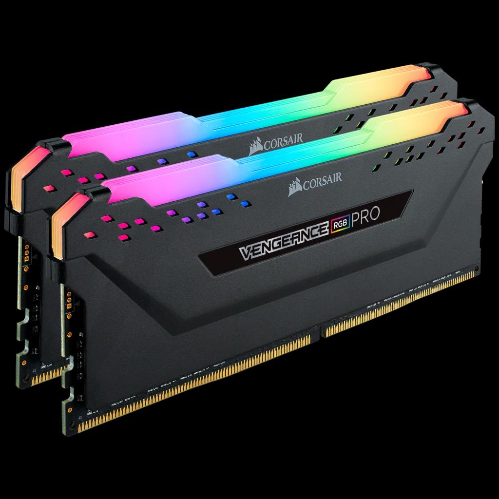 CORSAIR 16GB*2 DDR4 RGB PRO BLACK HEAT SPREADER