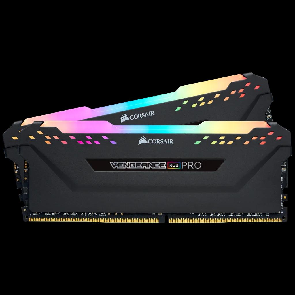 CORSAIR 16GB*2 DDR4 RGB PRO BLACK HEAT SPREADER