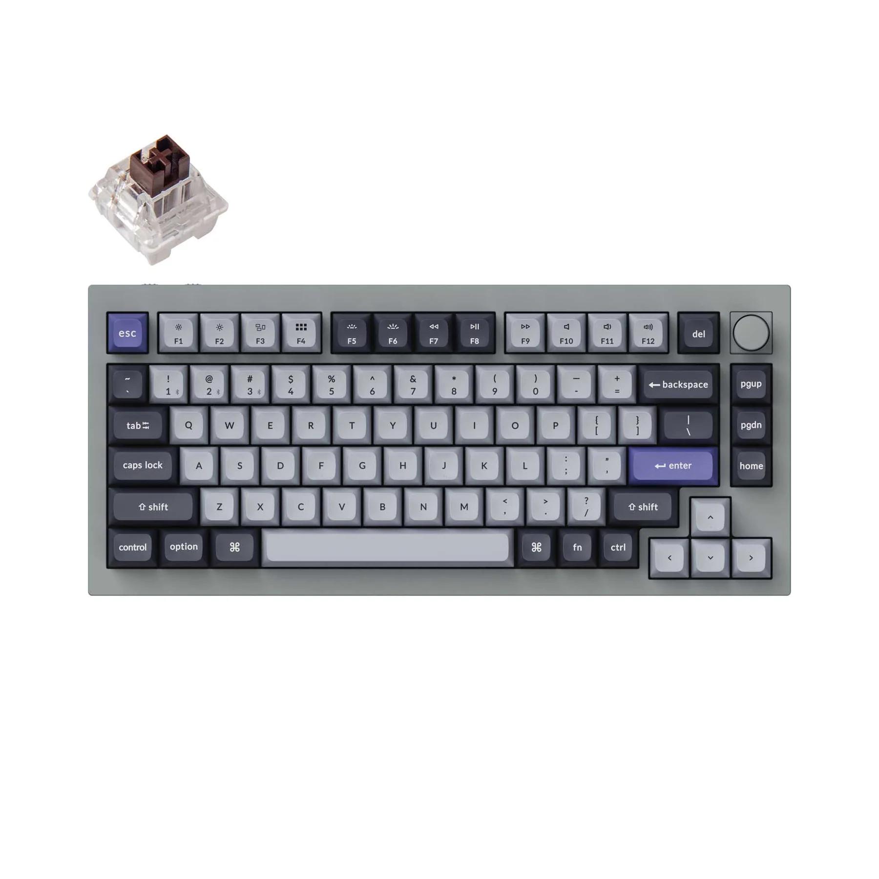 KEYCHRON Q1 PRO SWAPPABLE RGB BACKLIGHT BROWN SWITCH