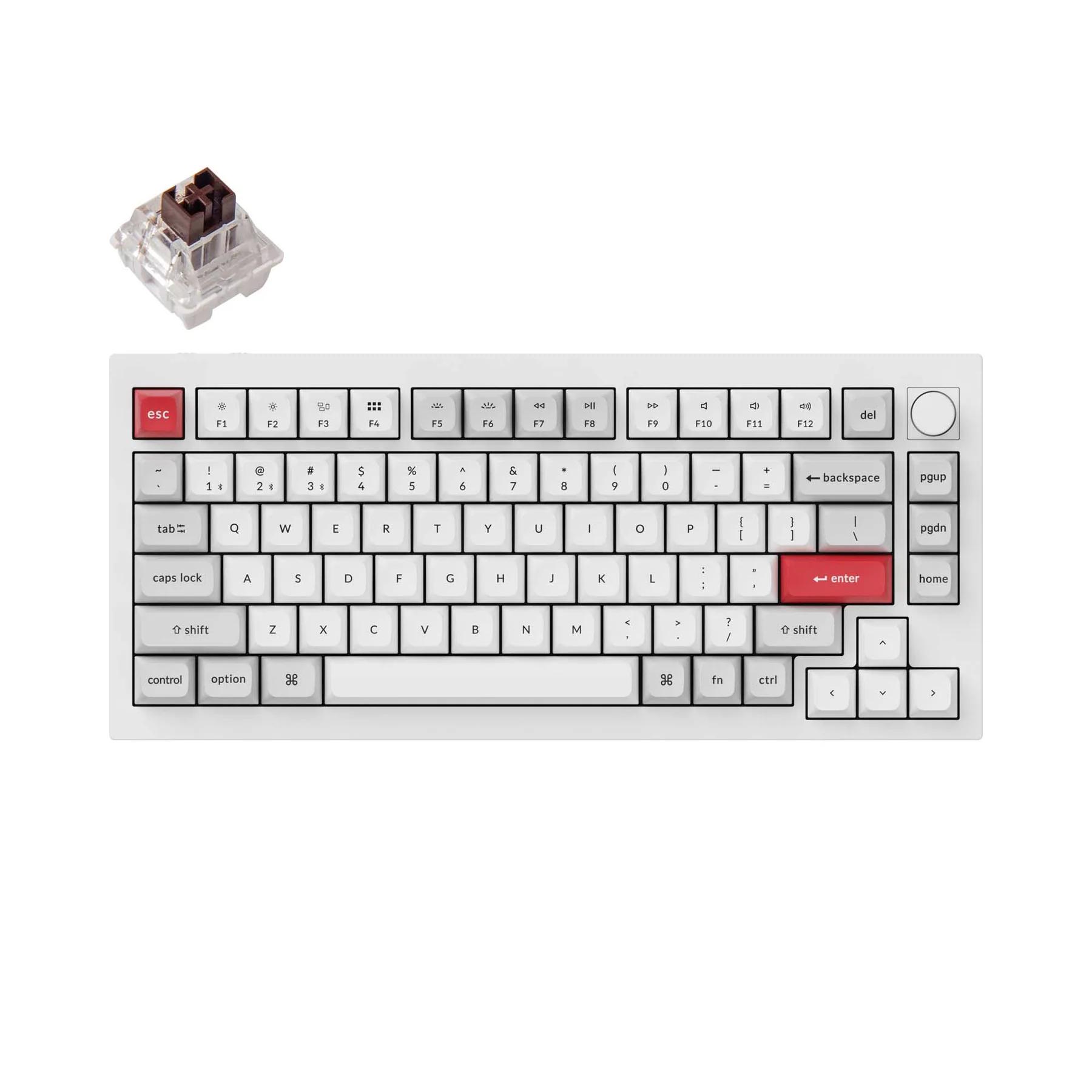 KEYCHRON Q1 PRO SWAPPABLE RGB BACKLIGHT BROWN SWITCH KNOB