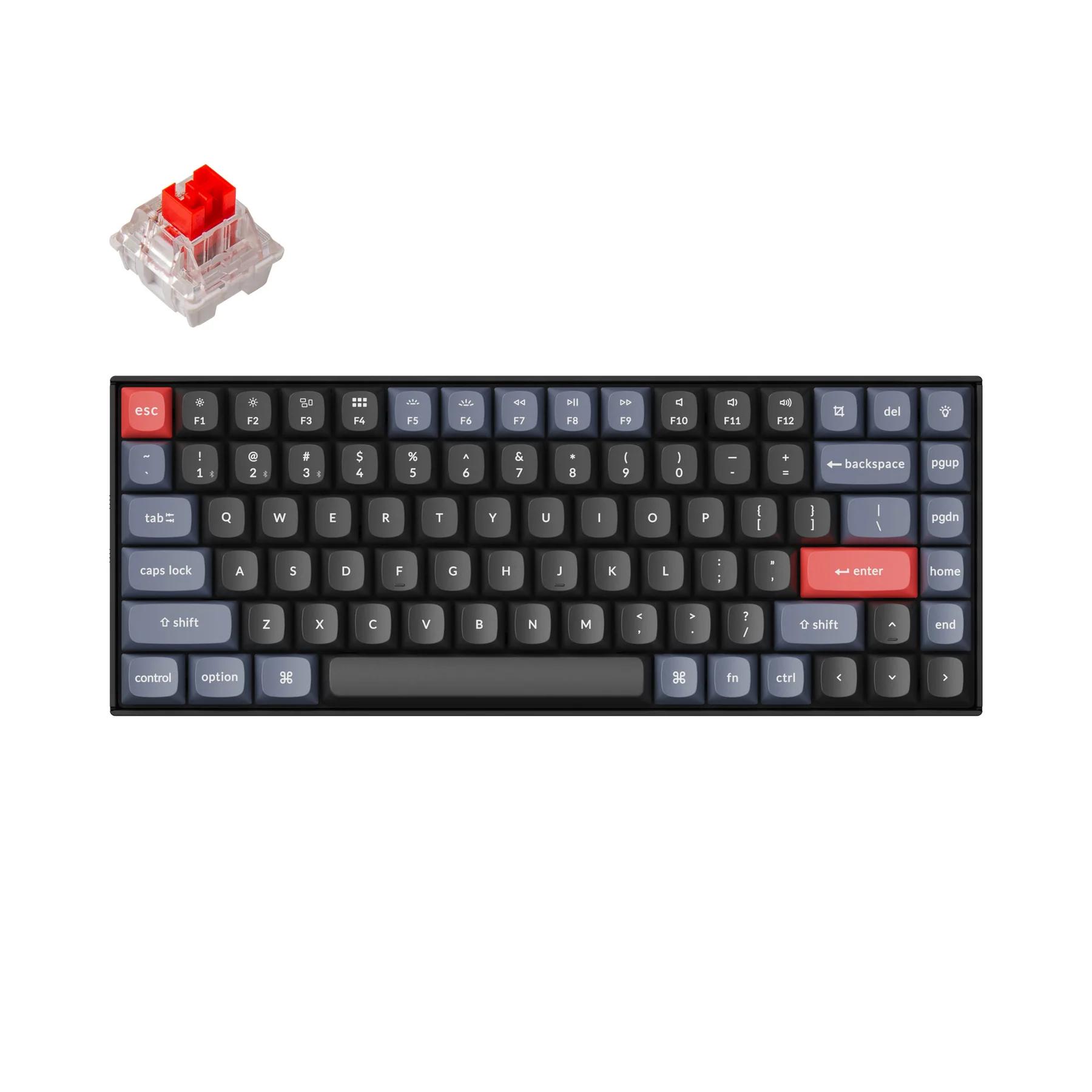 KEYCHRON K2 PRO SWAPPABLE RGB BACKLIGHT RED SWITCH BLACK