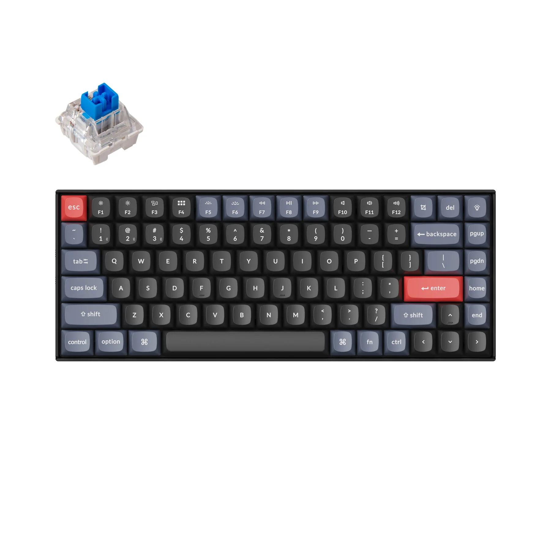 KEYCHRON K2 PRO SWAPPABLE RGB BACKLIGHT BLUE SWITCH BLACK