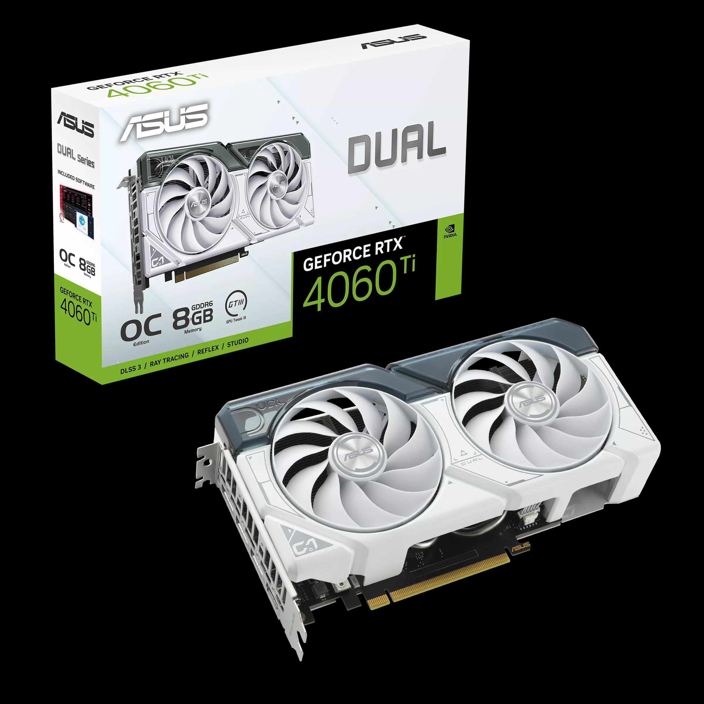 ASUS DUAL RTX4060TI OC 8G GDDR6 WHITE