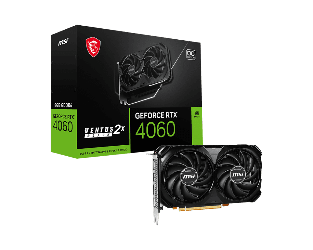 MSI RTX4060 VENTUS 2X BLACK OG OC 8GB GDDR6