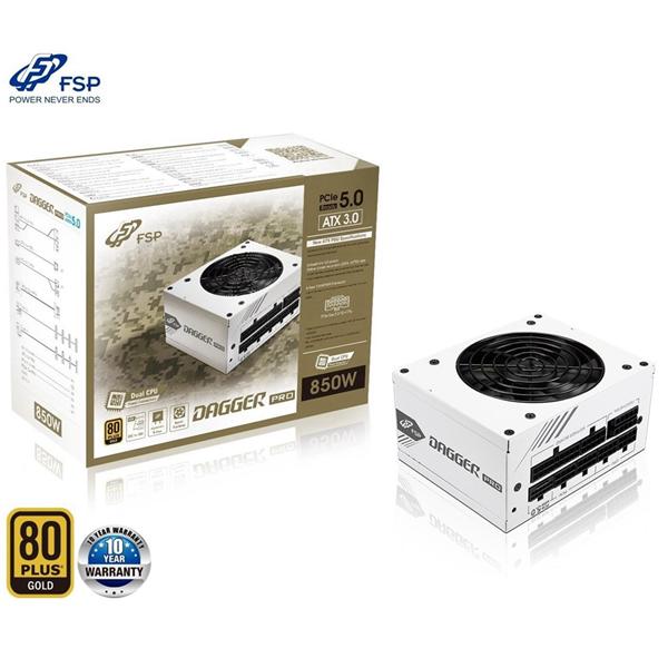 FSP DAGGER PRO 850W GOLD 3.0 GEN5 FULL MODULAR WHITE