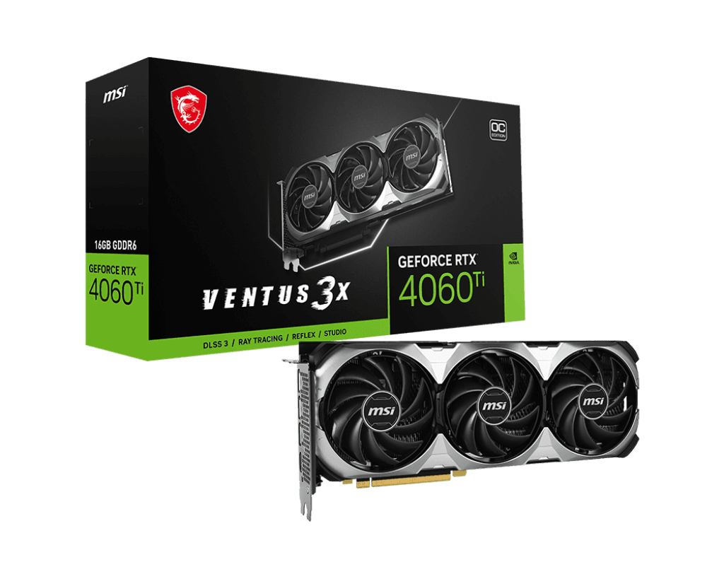 MSI RTX4060TI VENTUS 3X 16GB OC GDDR6