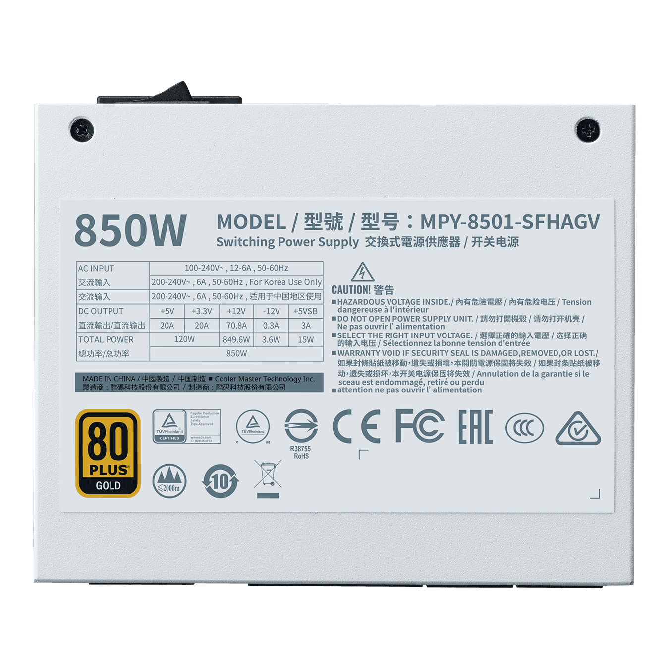 Cooler Master V SFX GOLD 850W ATX3.0 WHITE