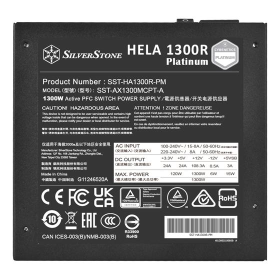 SILVERSTONE HELA SREIES 1300W PLATINUM PCIEGEN 5 FULLY MODUALR