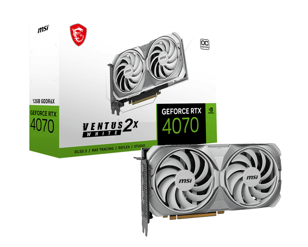 MSI RTX4070 VENTUS 2X 12GB GDDR6X WHITE