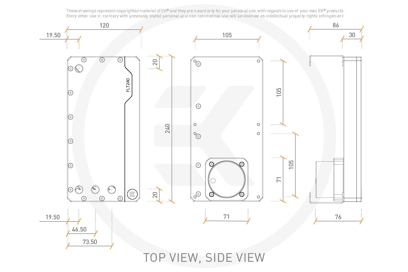 EK QUANTUM KINETIC FLT 240 D5 PWM D-RGB PLEXI
