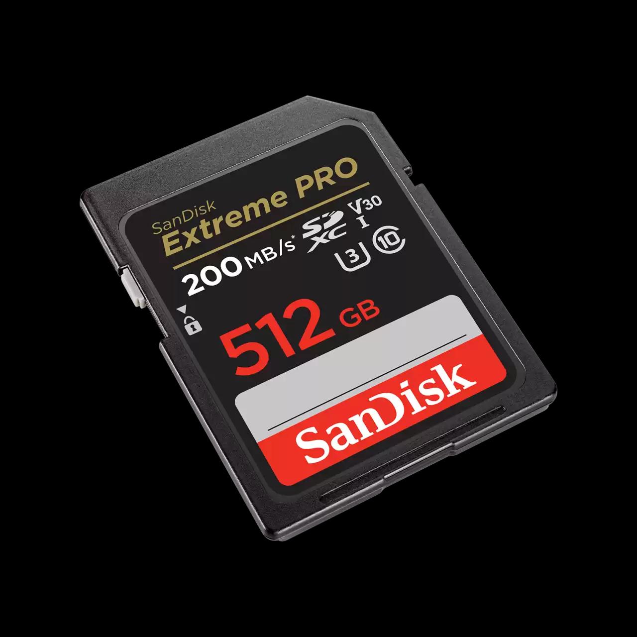 SANDISK 512gb sd extreme pro