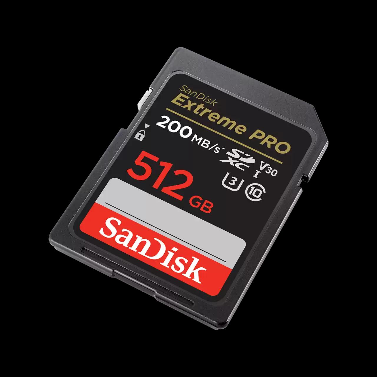 SANDISK 512gb sd extreme pro