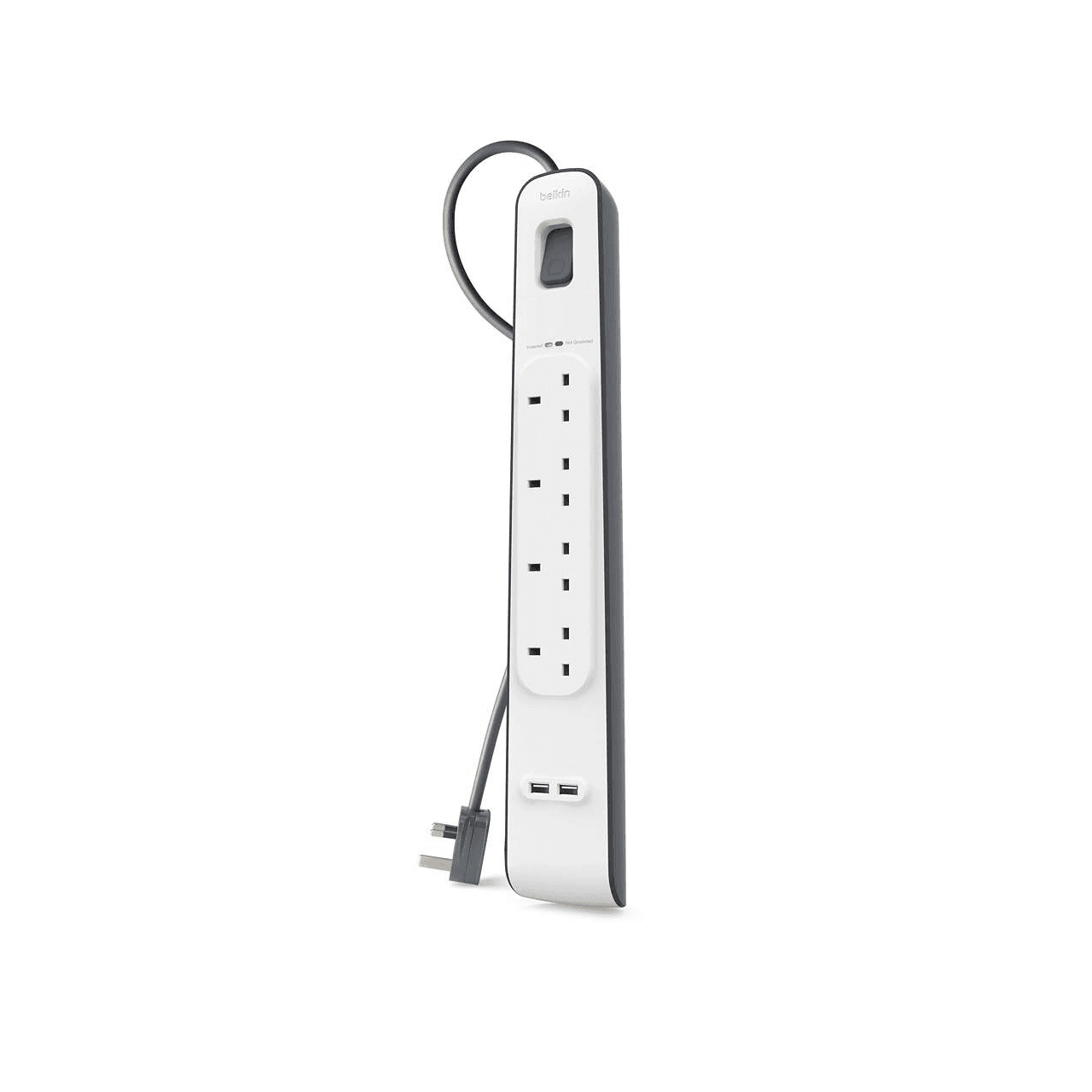 BELKIN BSV401SA2M 4OT 2M SURGE PLUS USB SURGE PROTECTOR
