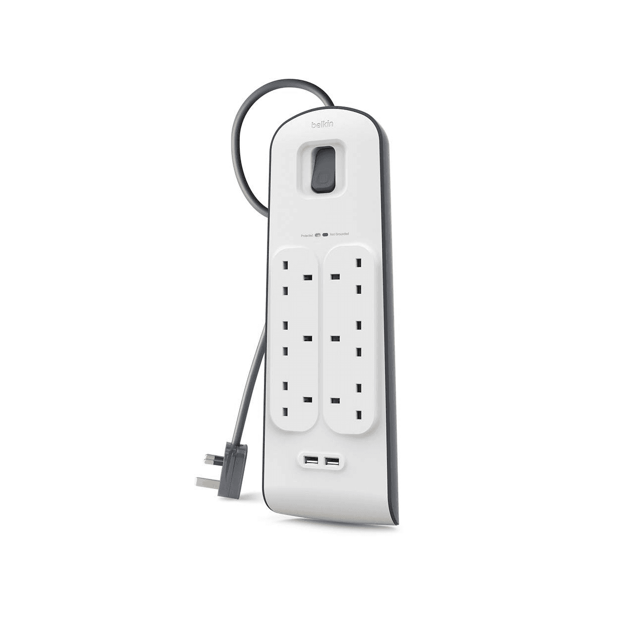 BELKIN BSV601SA2M 6OT 2M SURGE PLUS USB SURGE PROTECTOR