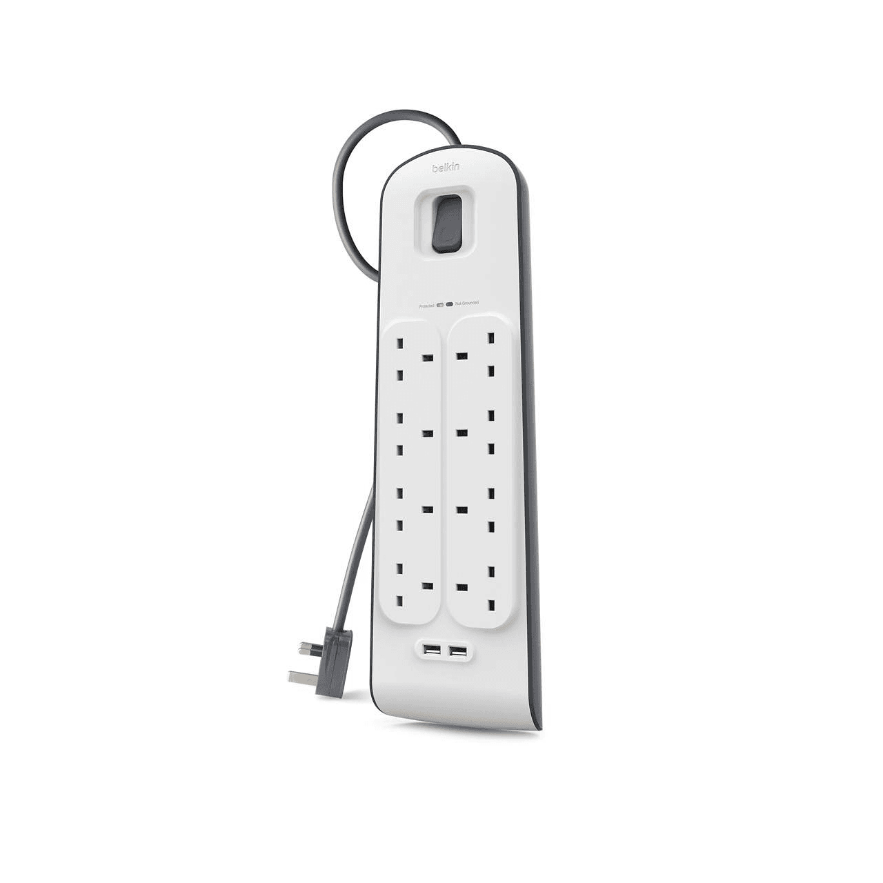 BELKIN BSV801SA2M 8OT 2M SURGE PLUS USB SURGE PROT