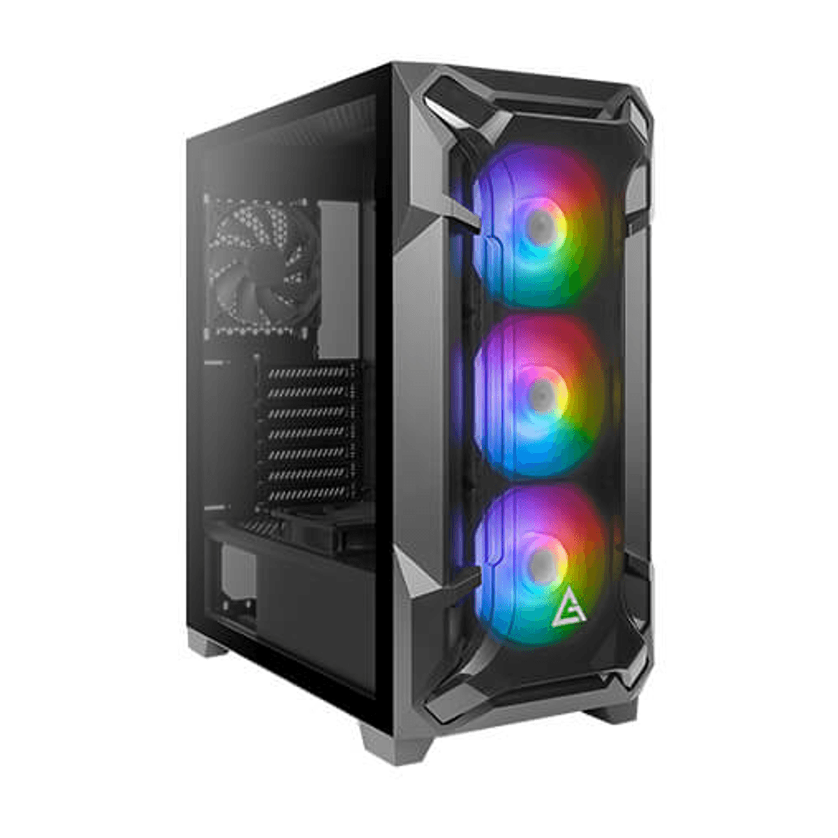 ANTEC DF600 FLUX TEMPERED GLASS CASE W/RGB FAN