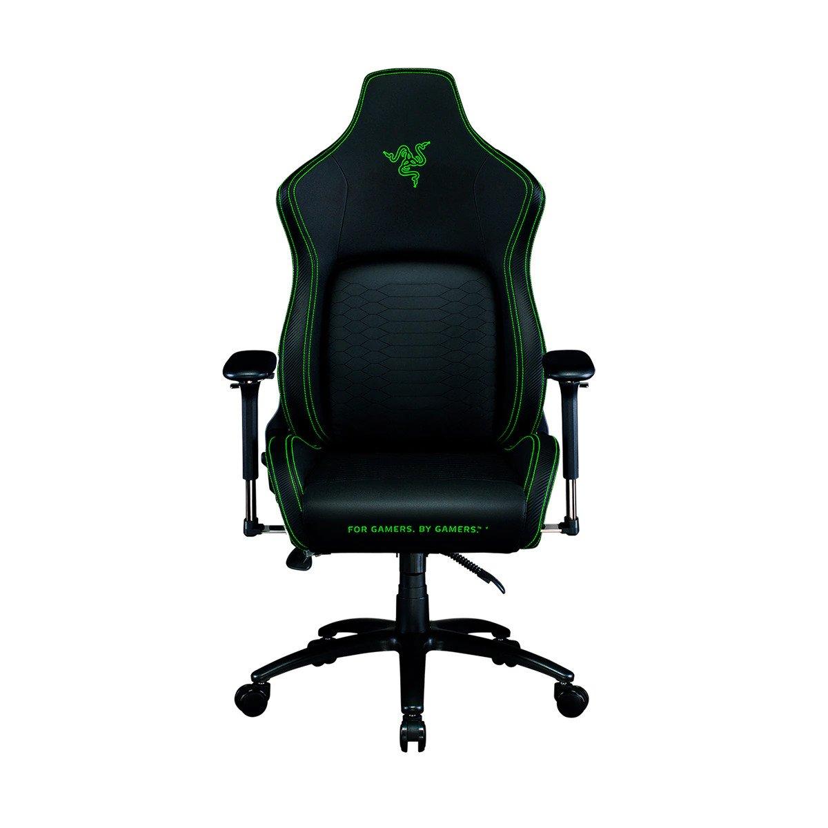 RAZER Iskur - Black / Green - XL(PVC Leather)