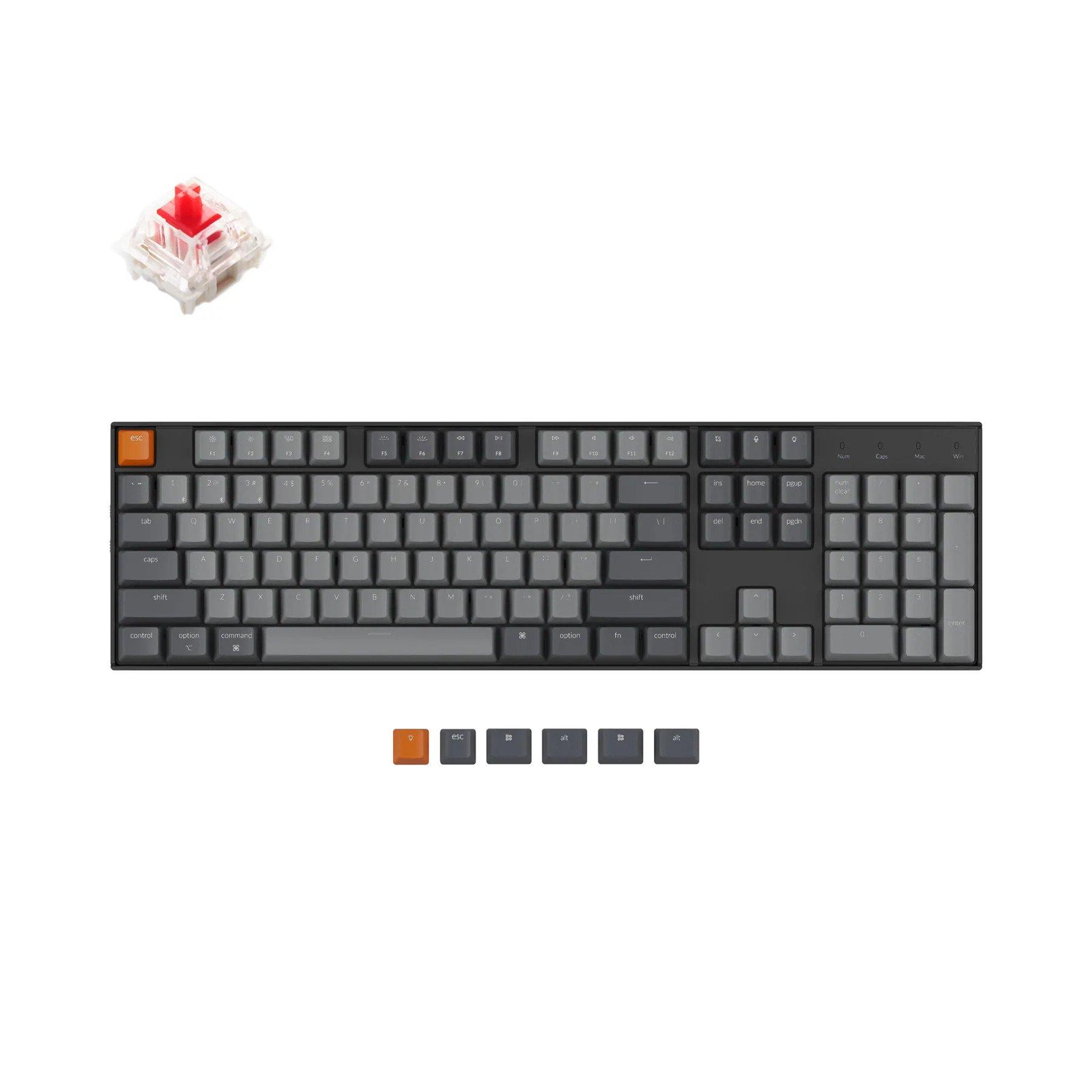 KEYCHRON K10 GATERON MECHANICAL SWITCH KB RGB RED