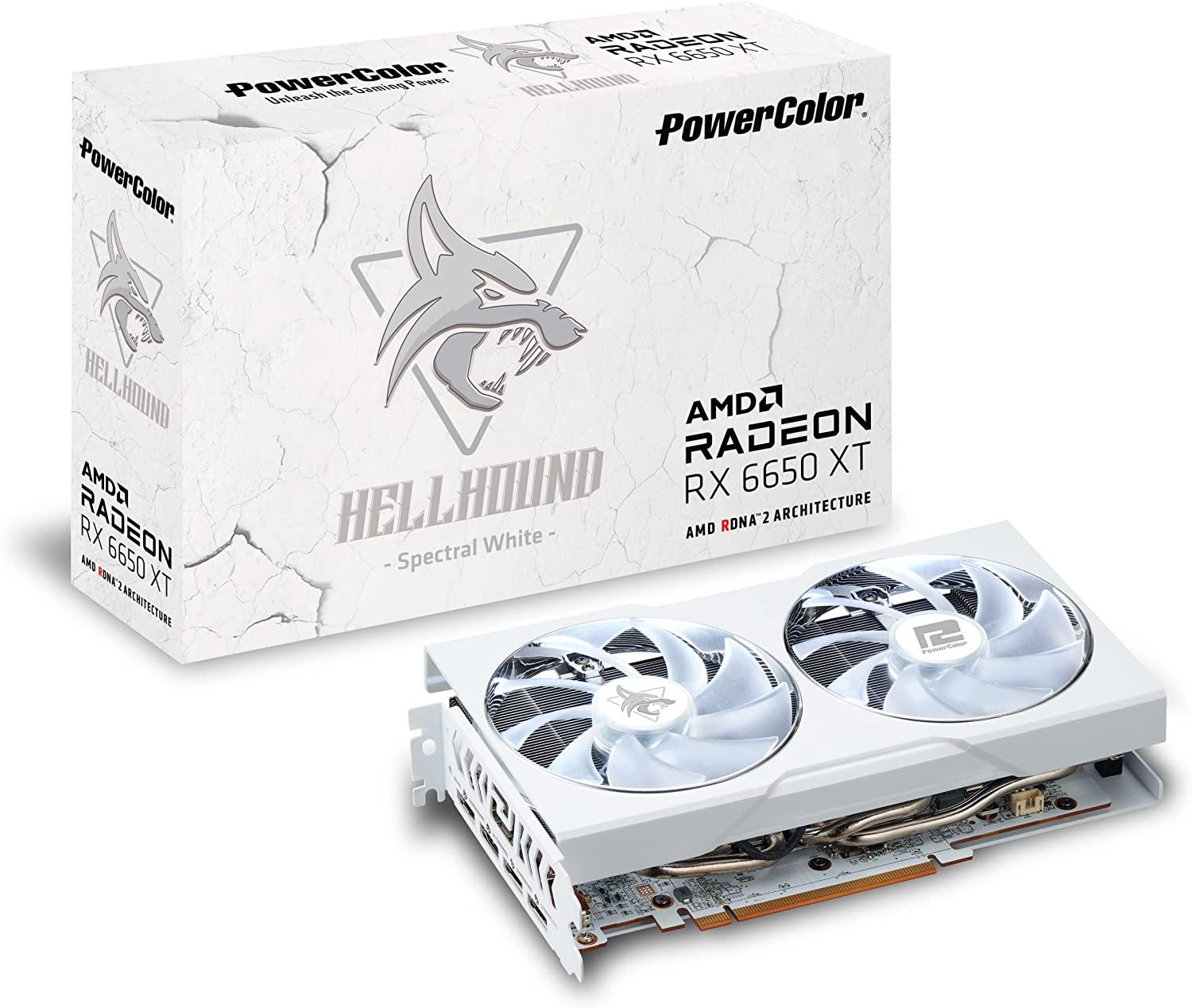 POWERCOLOR HELLHOUND SPECTRAL WHITE RX6650XT 8G D6