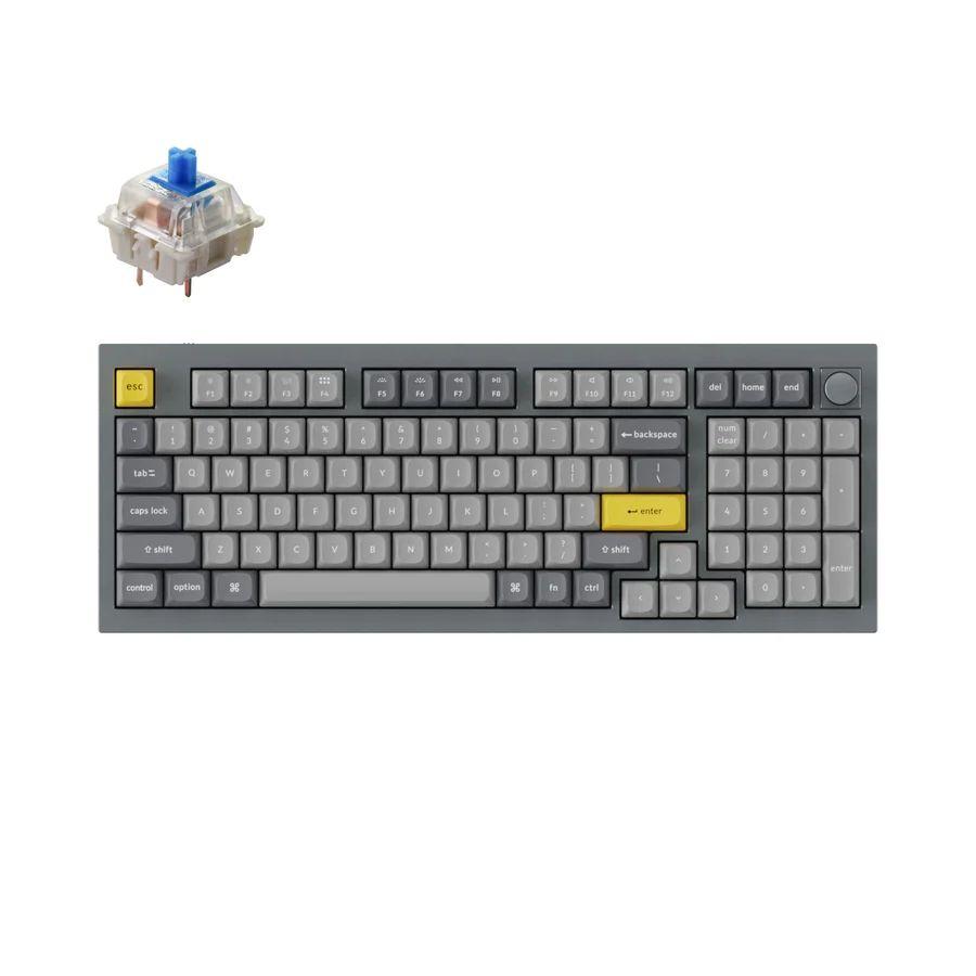 KEYCHRON Q5 KNOB BLUE SWTICH RGB GATERON G PRO MECH. KB