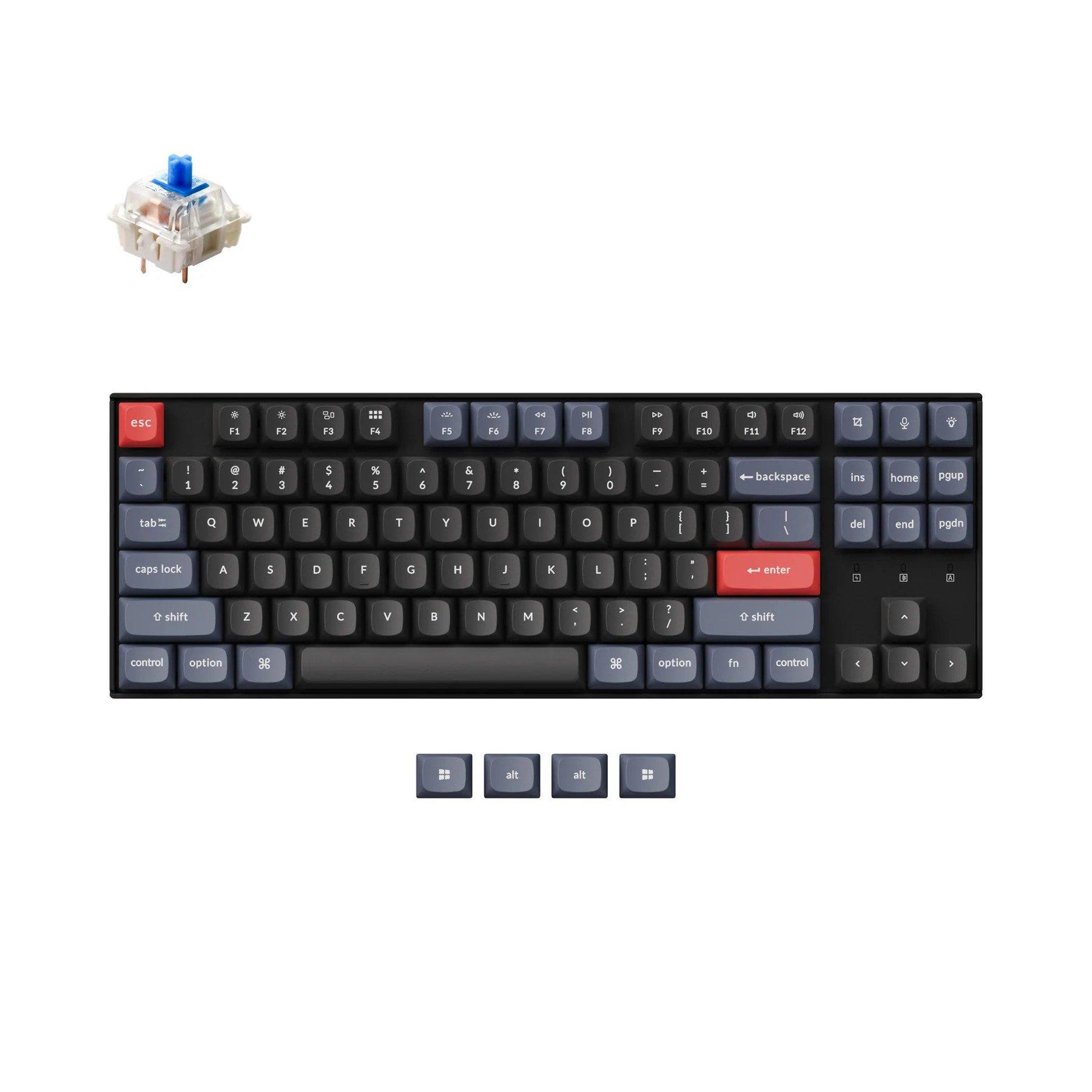 KEYCHRON K8 PRO ANSI 80% TKL LAYOUT BLUE SWITCH