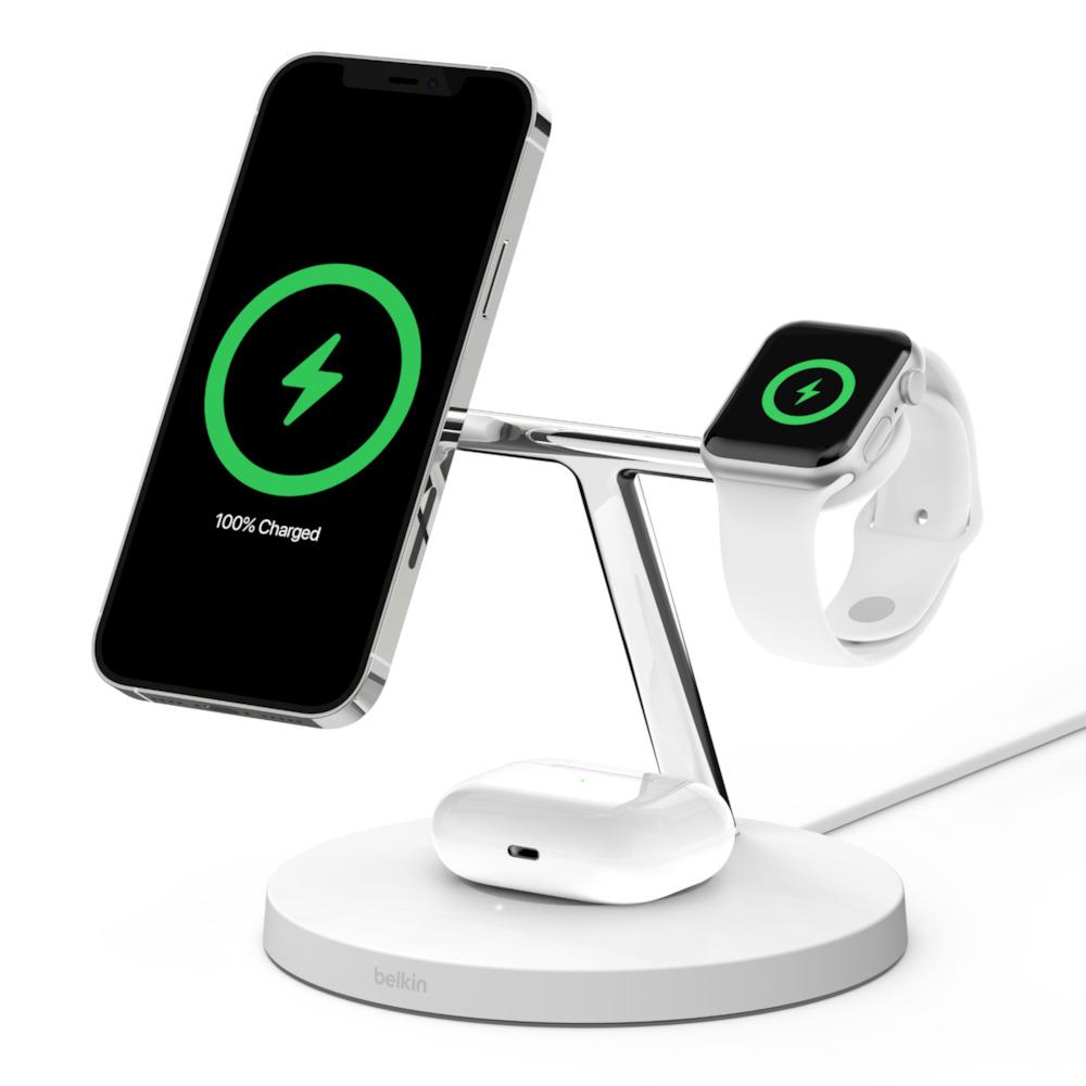 3-IN-1 WIRELESS CHARGER W/MAGSAFE 15W WH