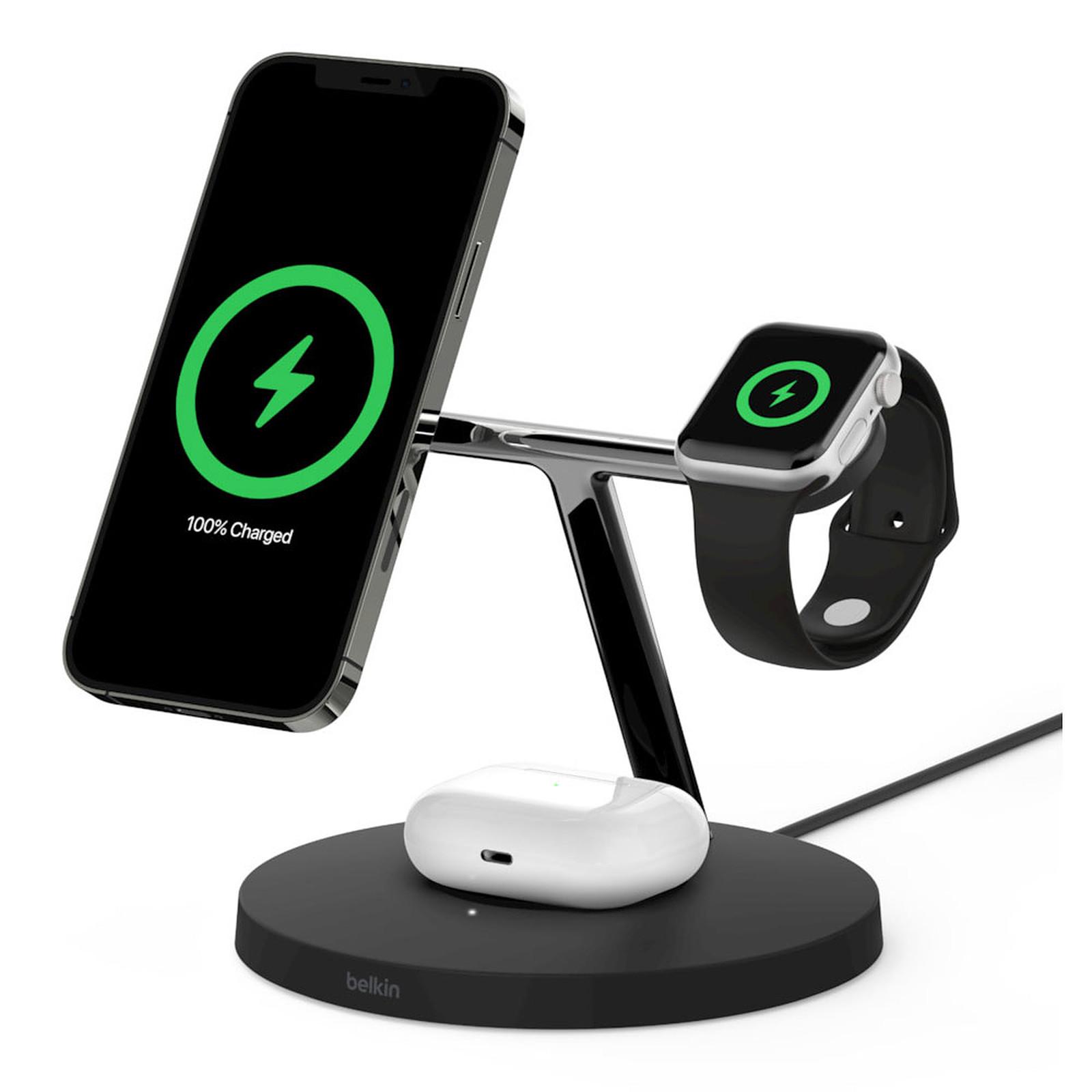 3-IN-1 WIRELESS CHARGER W/MAGSAFE 15W BLACK