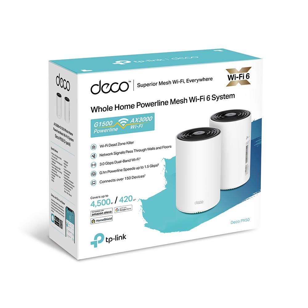 DECO PX50 WHOLE HOME POWERLINE MESH WIFI6 (2-PACK)
