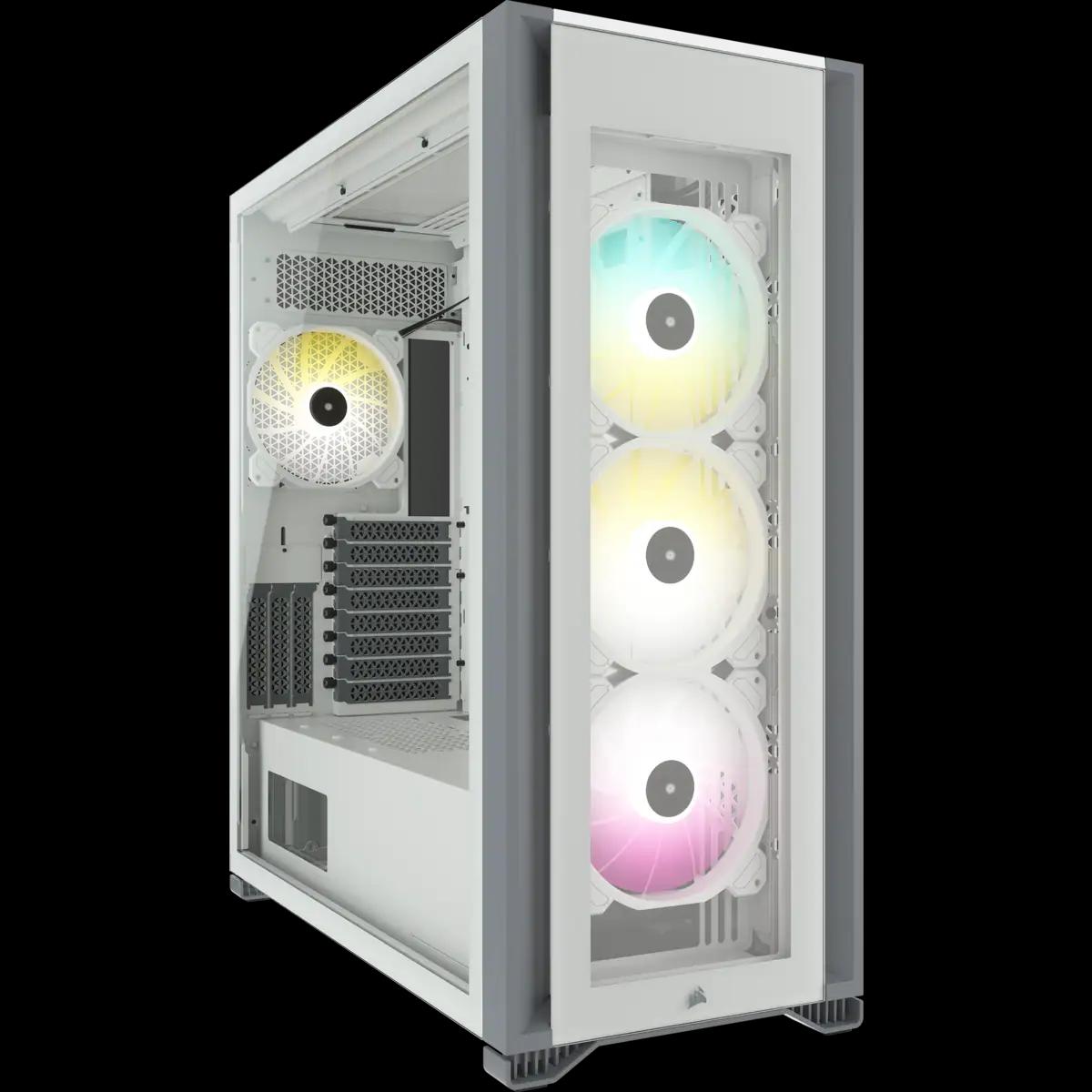 ICUE 7000X RGB TEMPERED GLASS CASE WHITE