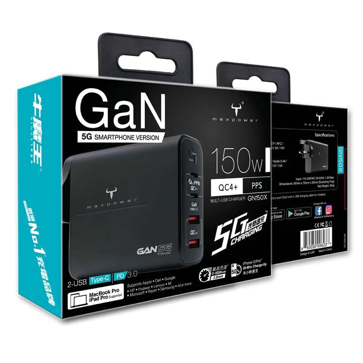 GN150X 150W 4 位 GaN USB 充電器