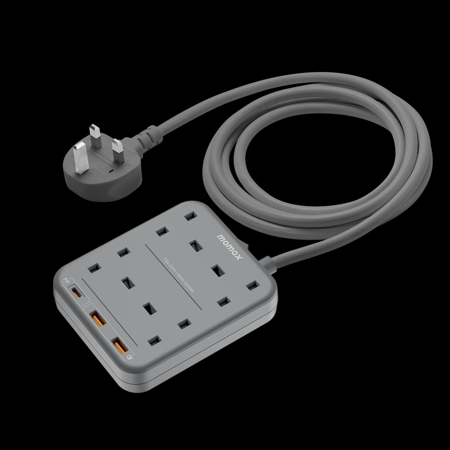 ONEPLUG 4-OUTLET POWER STRIP WITCH USB(BLACK)