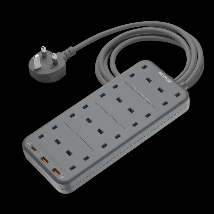 ONEPLUG 8-OUTLET POWER STRIP WITCH USB(BK)