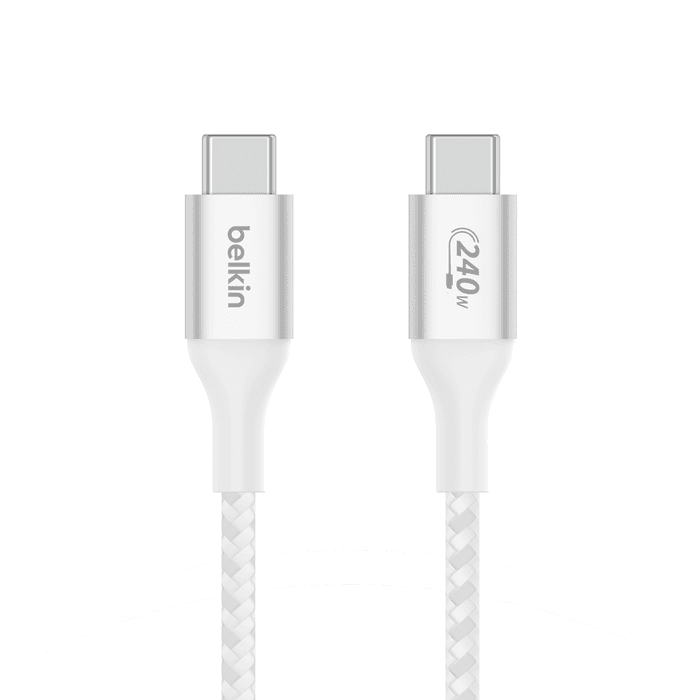 240W BRAIDED C-C CABLE 2M WHITE
