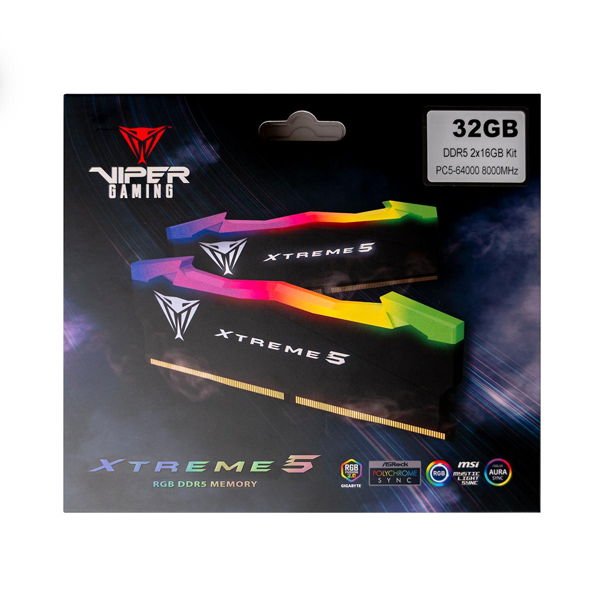 XTREME 5 RGB 32G(16G*2) DDR5 8000MHZ 1.45V