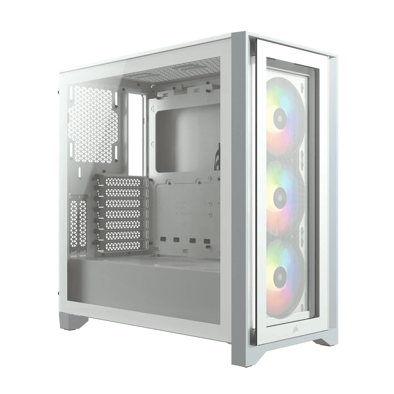 ICUE 4000X RGB TEMPERED GLASS MID-TOWER WH