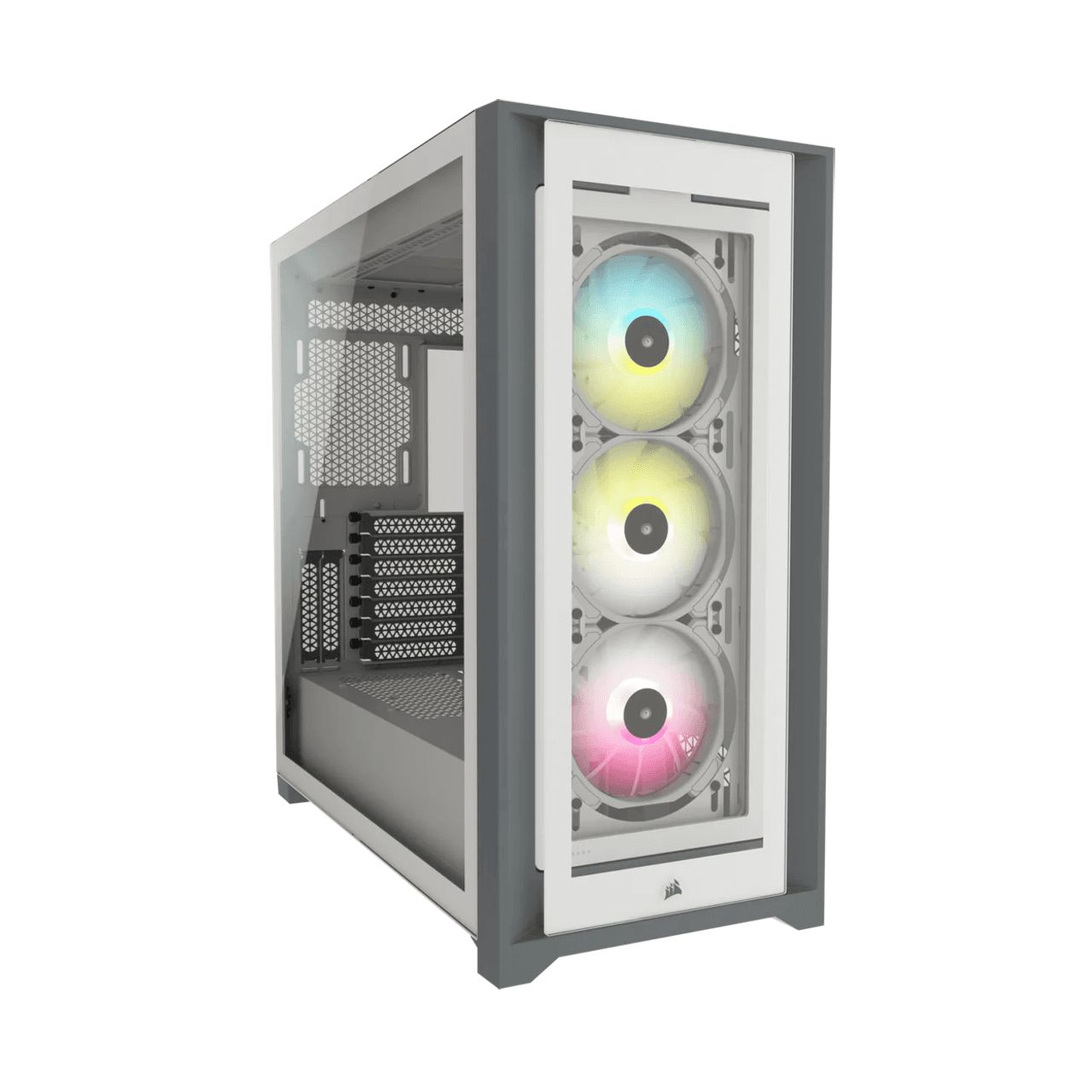 5000X TEMPERED GLASS MID-TOWER WHITE