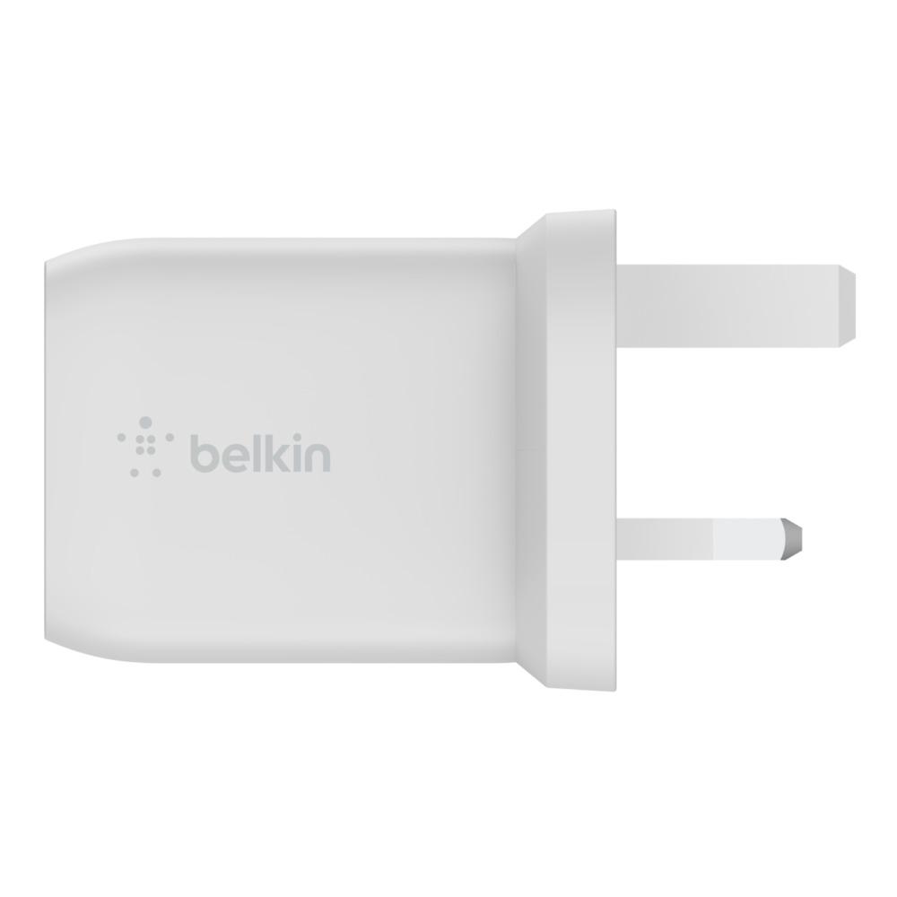 BELKIN 65W DUAL USB-C GAN WALL CHARGER W/PPS WHITE