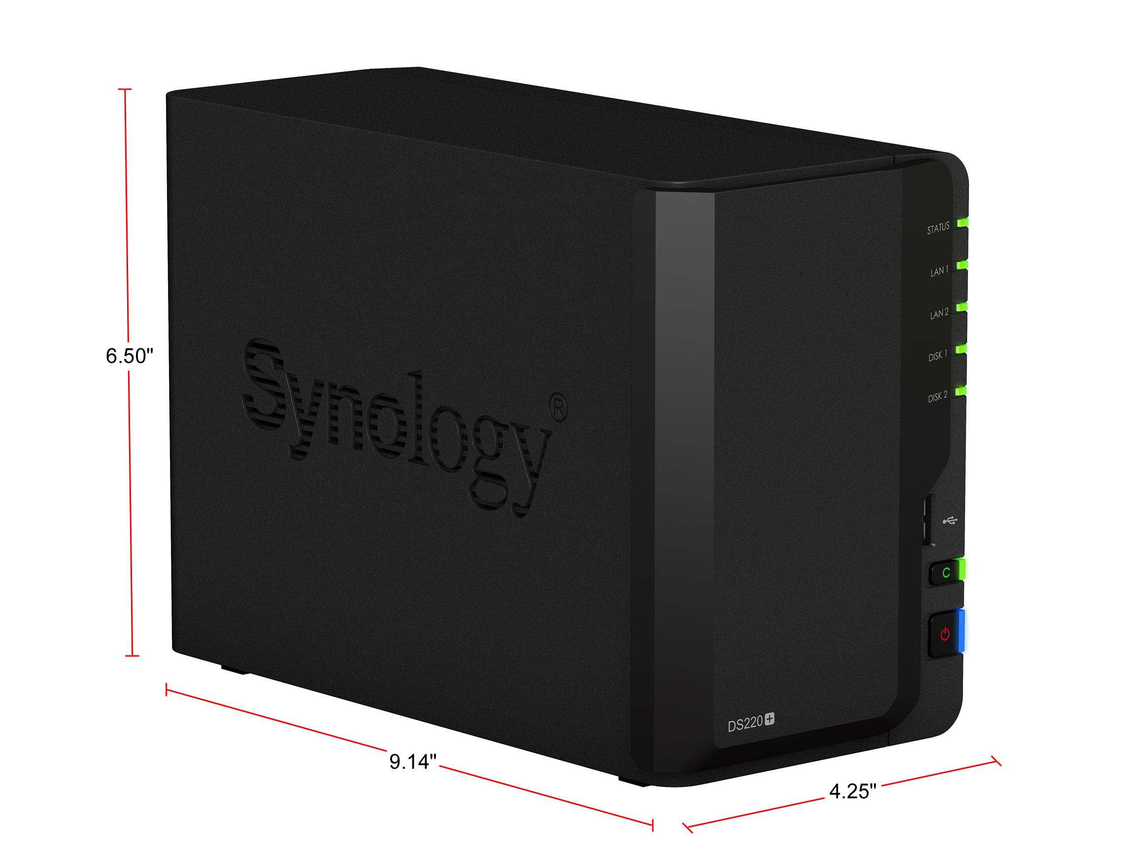 SYNOLOGY DS220+ 2BAY/DC2G/2GB D4/2X1GBE