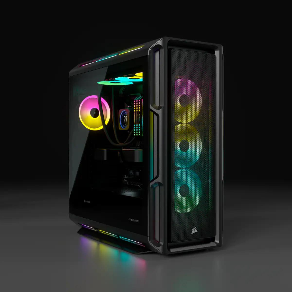 CORSAIR ICUE 5000T RGB TEMPERED GLASS MID-TOWER BLACK