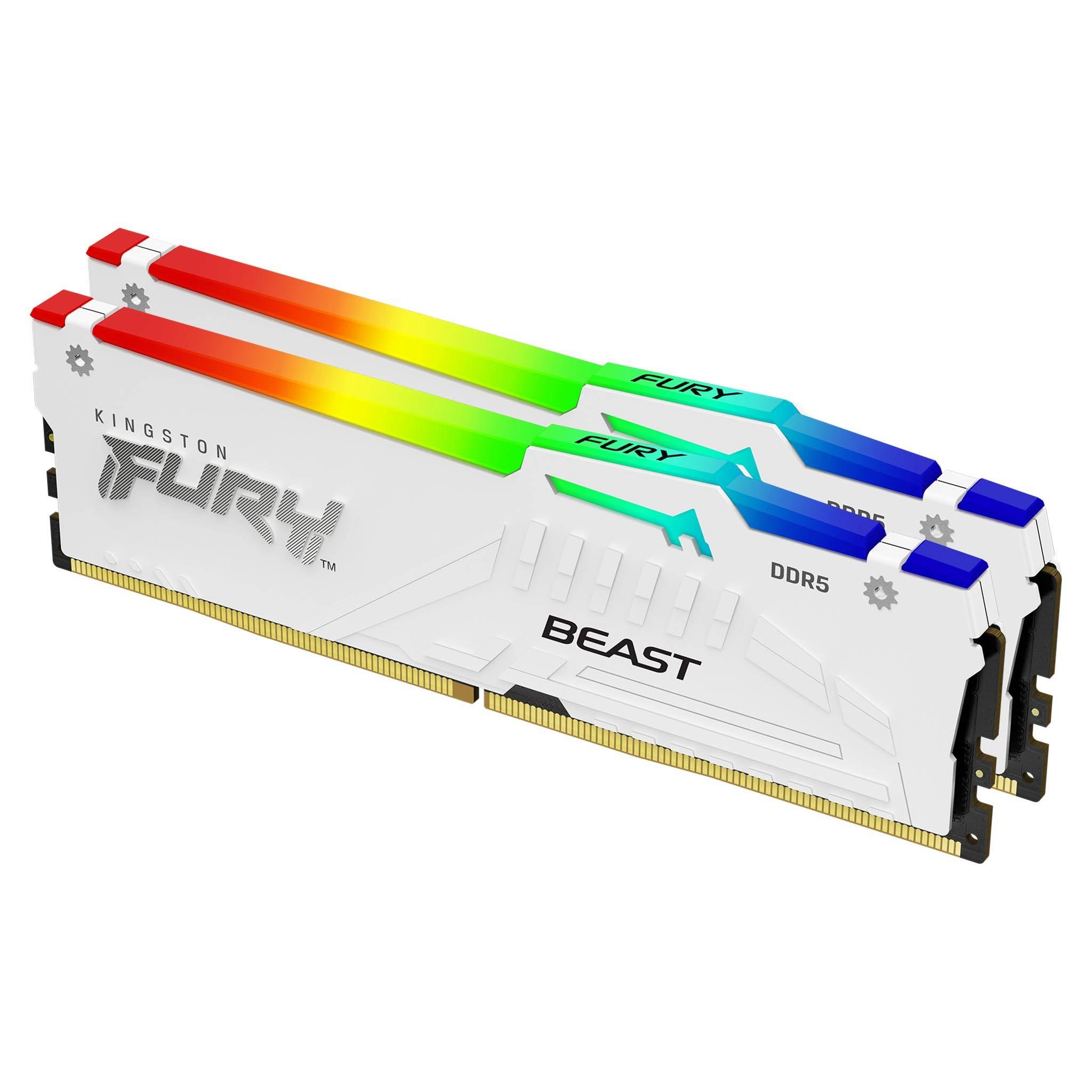 KINGSTON FURY BEAST RGB XMP 32G(16G*2) 5600 DDR5 CL40 WHITE