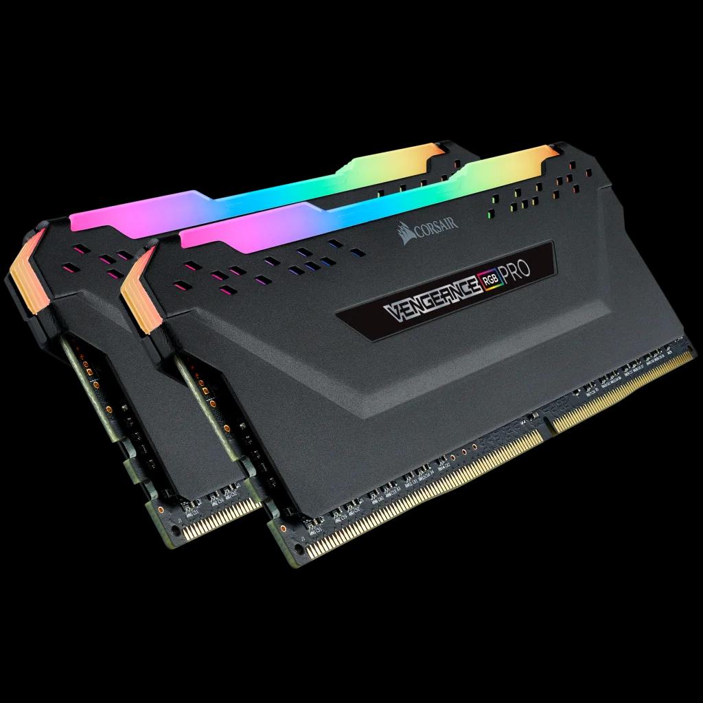 CORSAIR 16GB*2 DDR4 RGB PRO BLACK HEAT SPREADER