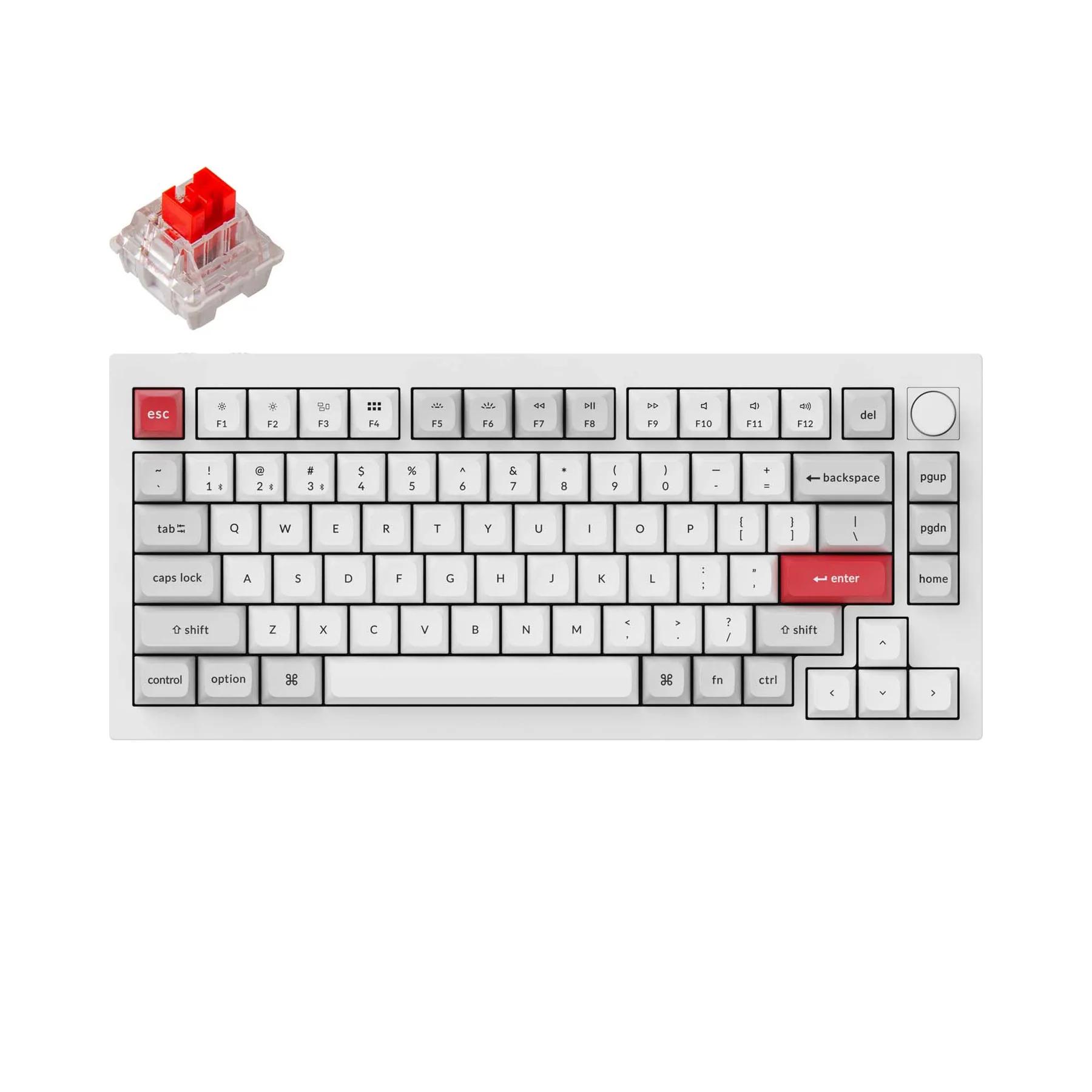 KEYCHRON Q1 PRO SWAPPABLE RGB BACKLIGHT RED SWITCH