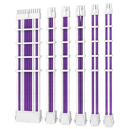 ANTEC PSU Sleeved Extension Cable Kit PURPLE/WHITE