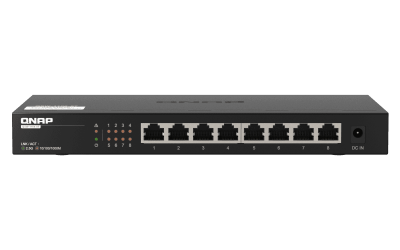 QNAP QSW-1108-8T 8 PORT 2.5GBE UNMANAGED SWITCH