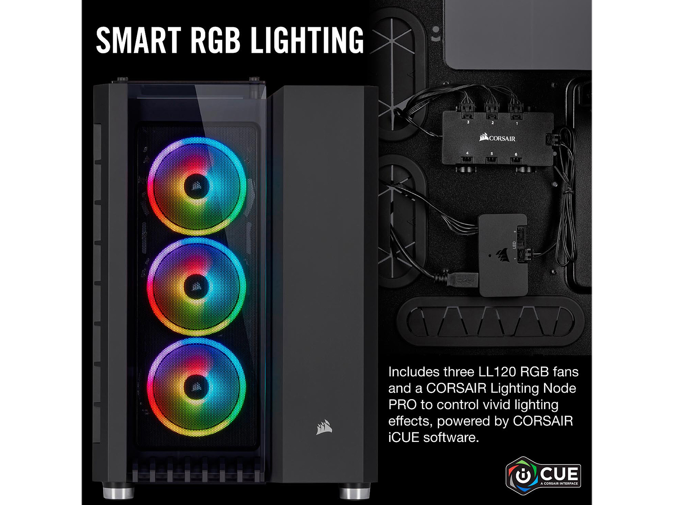 CORSAIR Crystal Series 680X RGB ATX CASE BLACK thumbnail 11