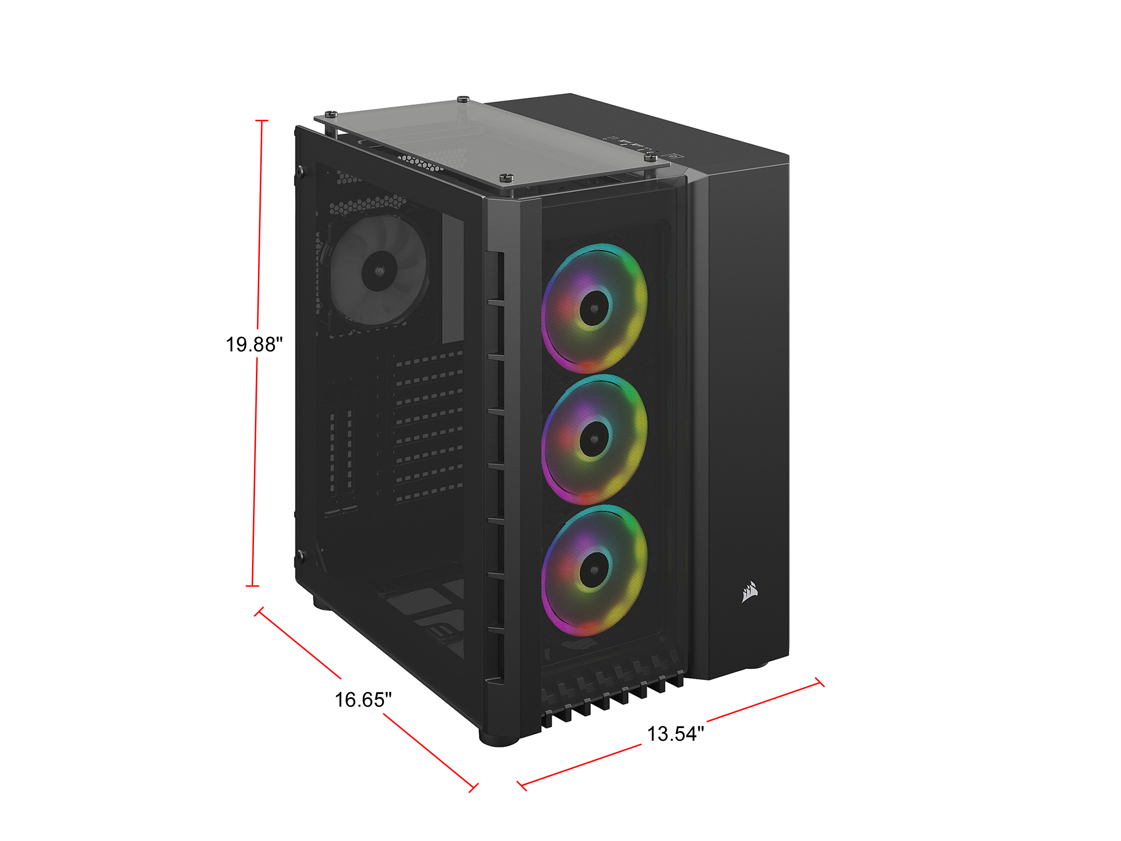 CORSAIR Crystal Series 680X RGB ATX CASE BLACK thumbnail 6