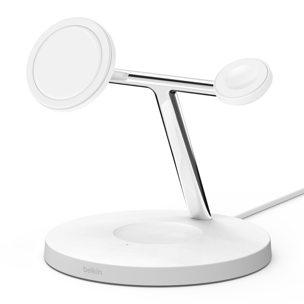 BELKIN 3-IN-1 WIRELESS CHARGER W/MAGSAFE 15W WH thumbnail 6