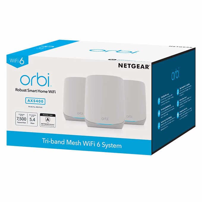 NETGEAR ORBI AX5400 TRI-BAND MESH WIFI6 (3-PACK) thumbnail 5